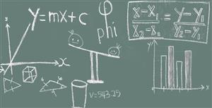 green chalkboard covered in math problems 